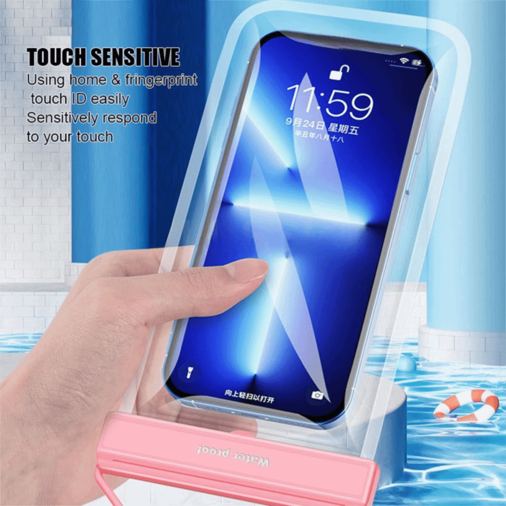 Dry Bag Waterproof - Dokunmatik Ekranlı Su Geçirmez Telefon Çantası,