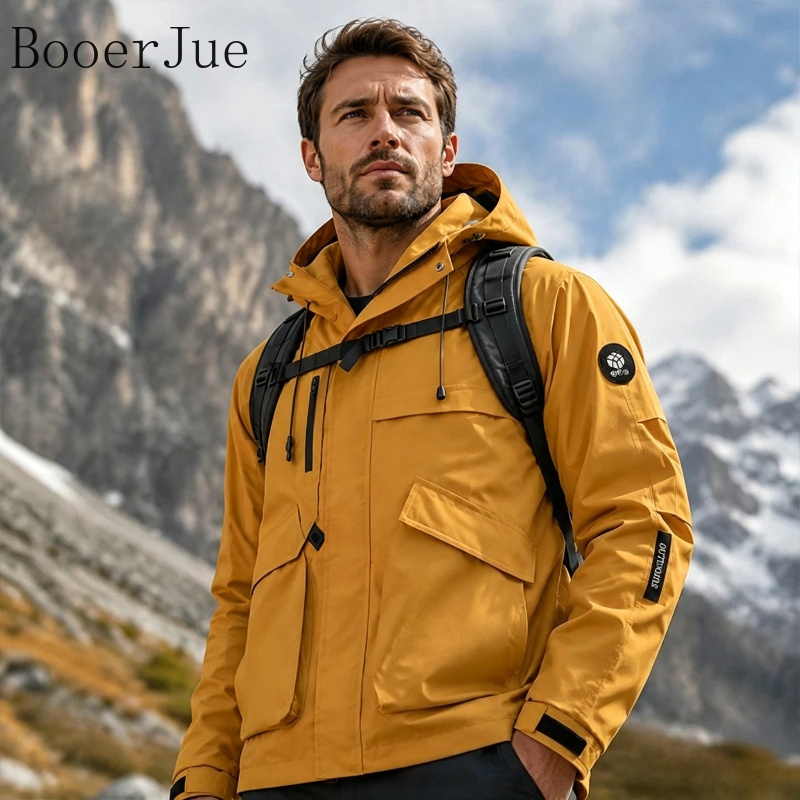 Outdoor Camping Jacket - Erkek Su Geçirmez Yürüyüş Ceketi Softshell