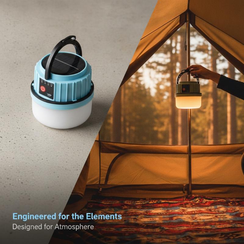 Camping Solar Lantern - IP44 Su Geçirmez Açık Hava LED