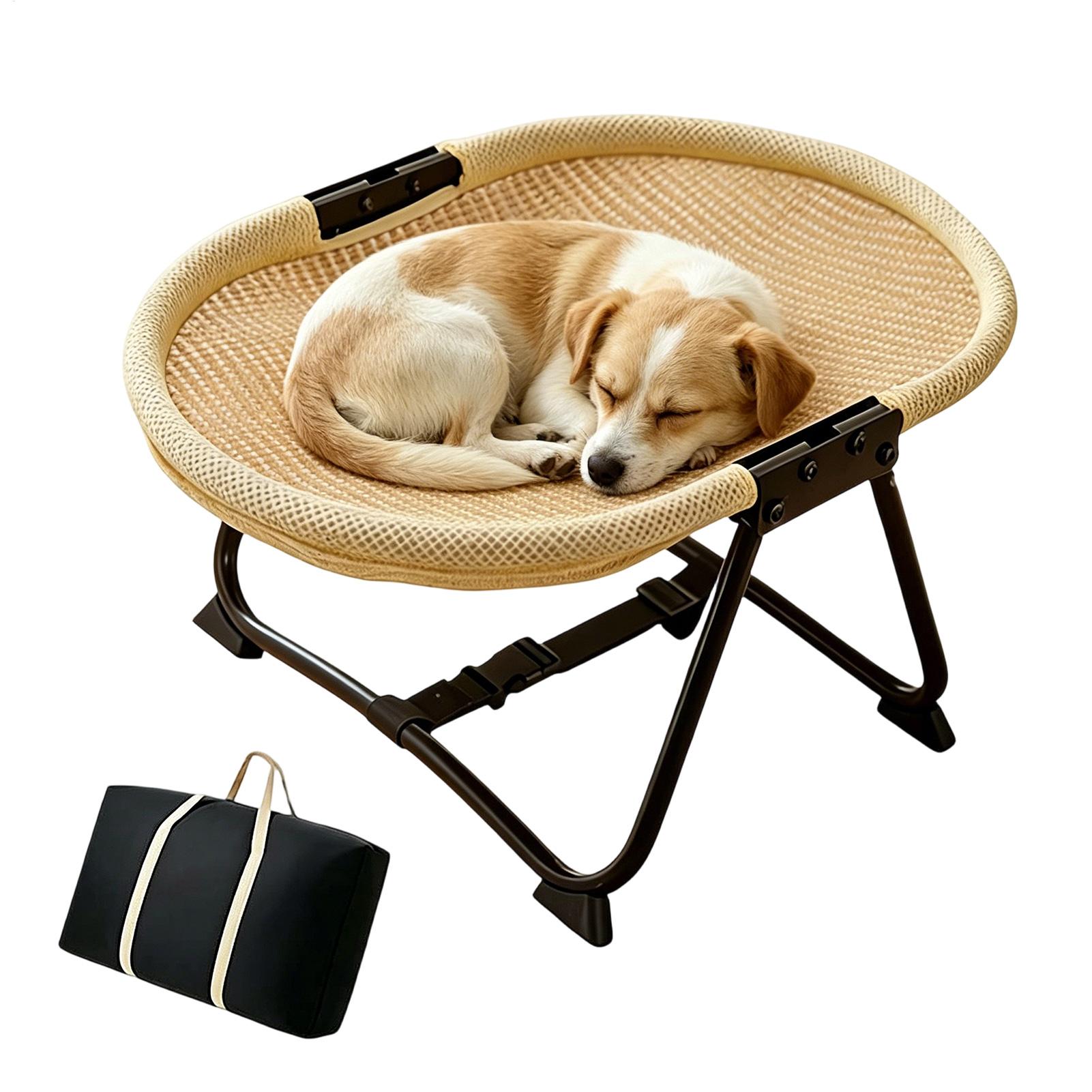 Outdoor Camping Dog Bed - Katlanabilir Nefes Alabilen Minderli Köpek Yatağı,