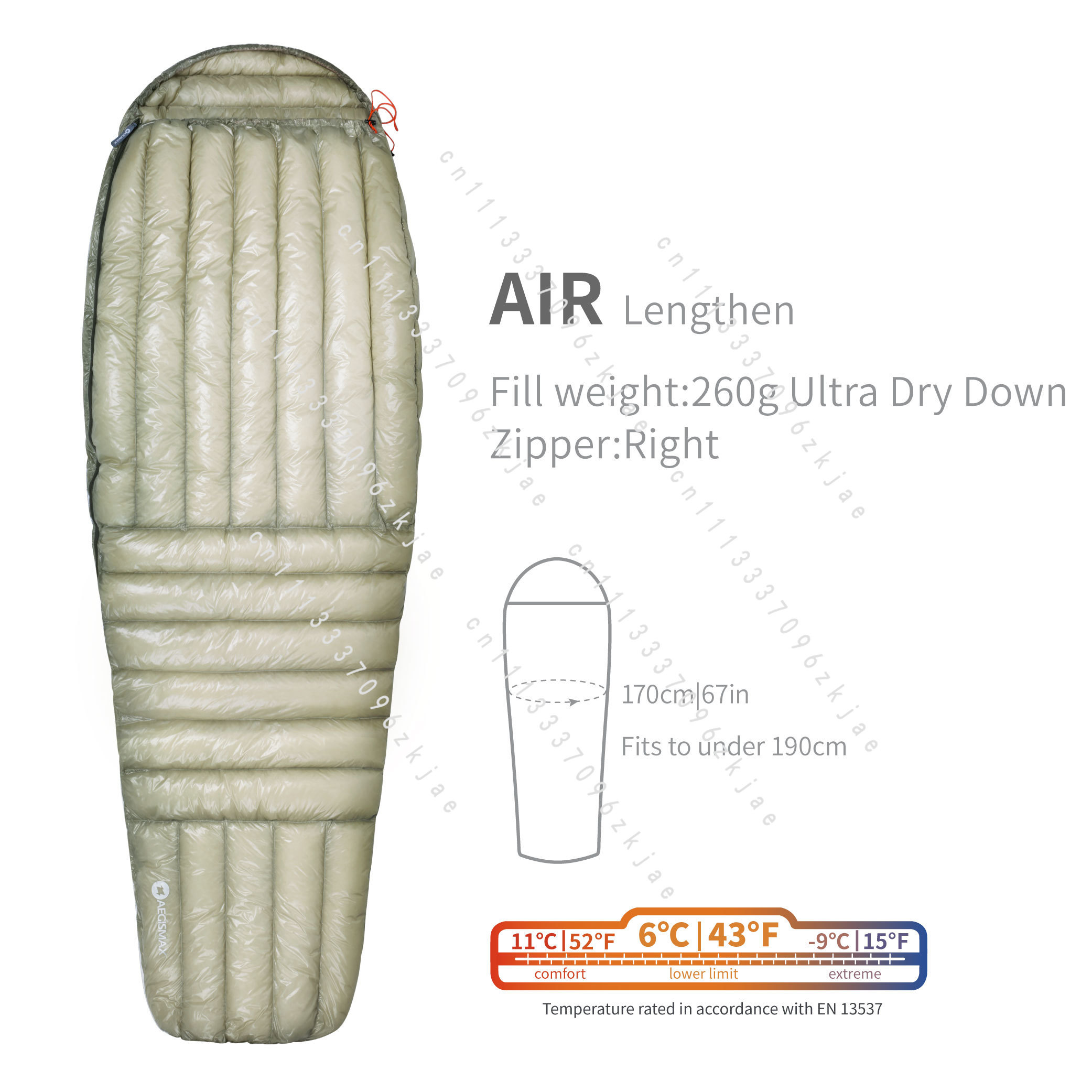Ultralight Sleeping Bag - AIR 10D 800FP Ultra Kuru Kaz