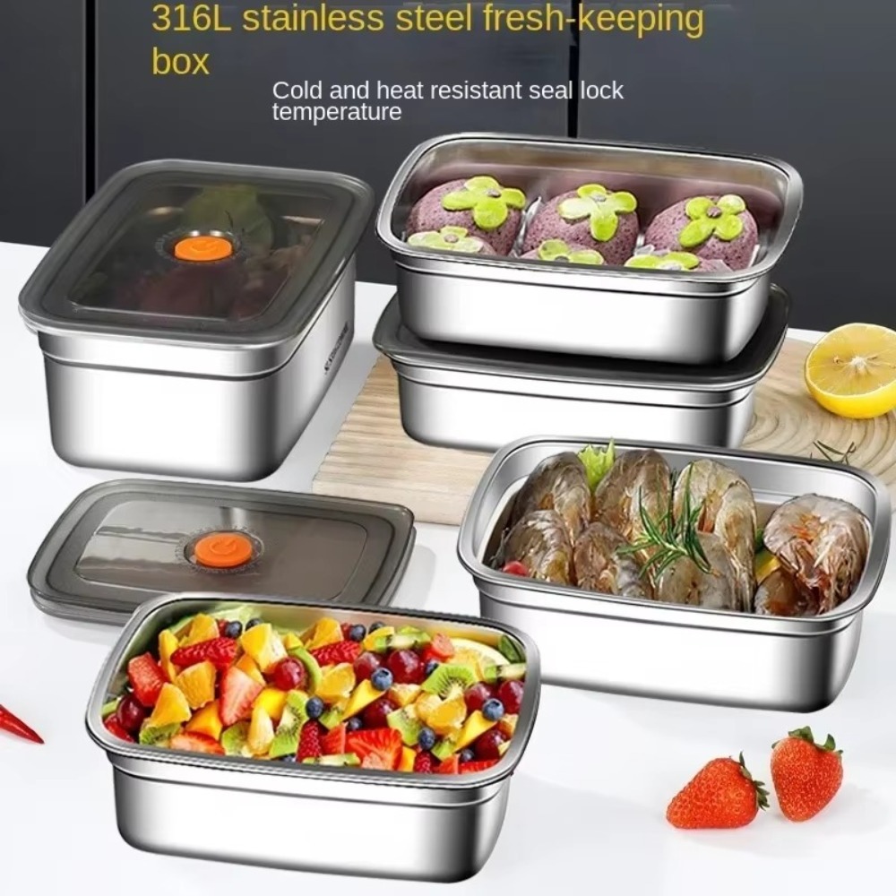 Outdoor Camping Fridge - Paslanmaz Çelik Kamp Öğle Yemeği Kutusu