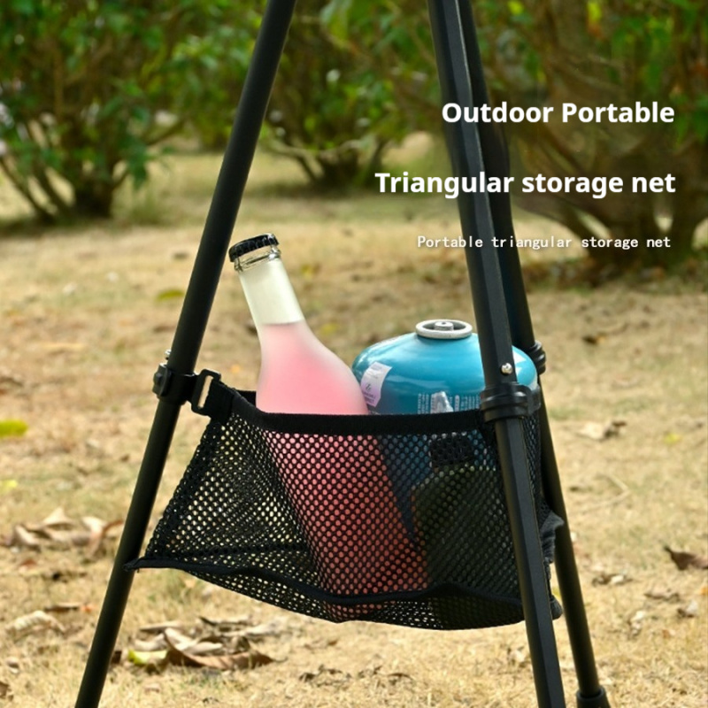 Outdoor Camping Folding Storage Box - Taşınabilir Üçgen Masa Altı Saklama Filesi,