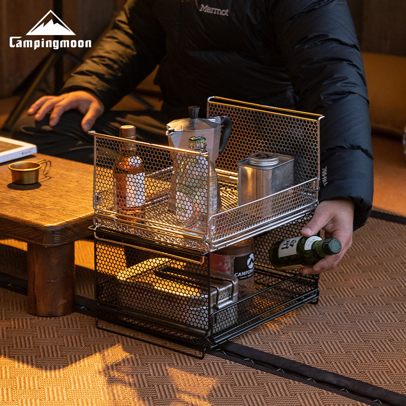 Outdoor Camping Folding Storage Box - CAMPINGMOON CK-23SF Altıgen Desenli Yarım Çubuklu