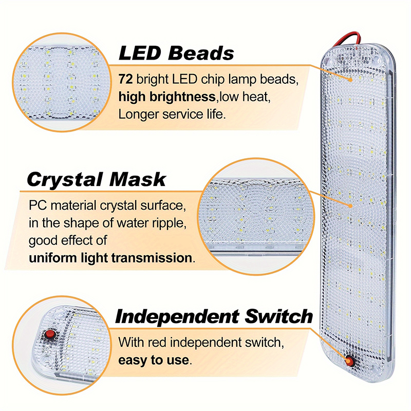 72LED Araba İç Aydınlatma Lamb - Outdoor Camping Vehicle incelemesi ve fiyatı