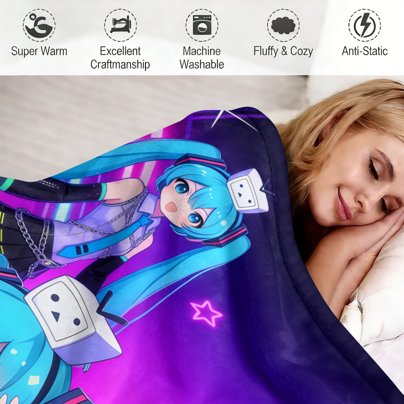 Hatsune Miku Flanel Battaniye, - Outdoor Camping Anime incelemesi ve fiyatı