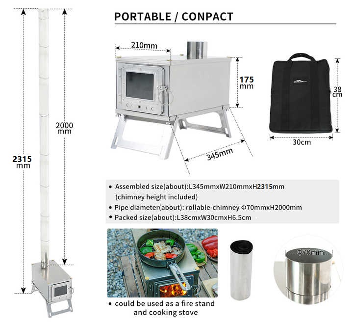 [Yeni] Dış Mekan Paslanmaz Çel - Outdoor Camping Wood Stove incelemesi ve fiyatı