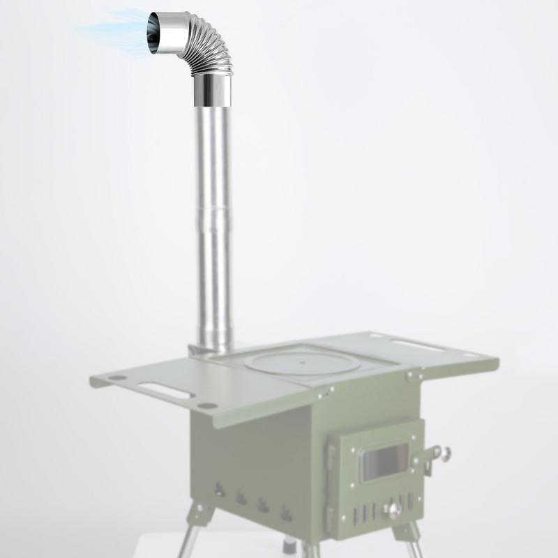60/75mm Paslanmaz Çelik 90 Der - Outdoor Camping Wood Stove incelemesi ve fiyatı