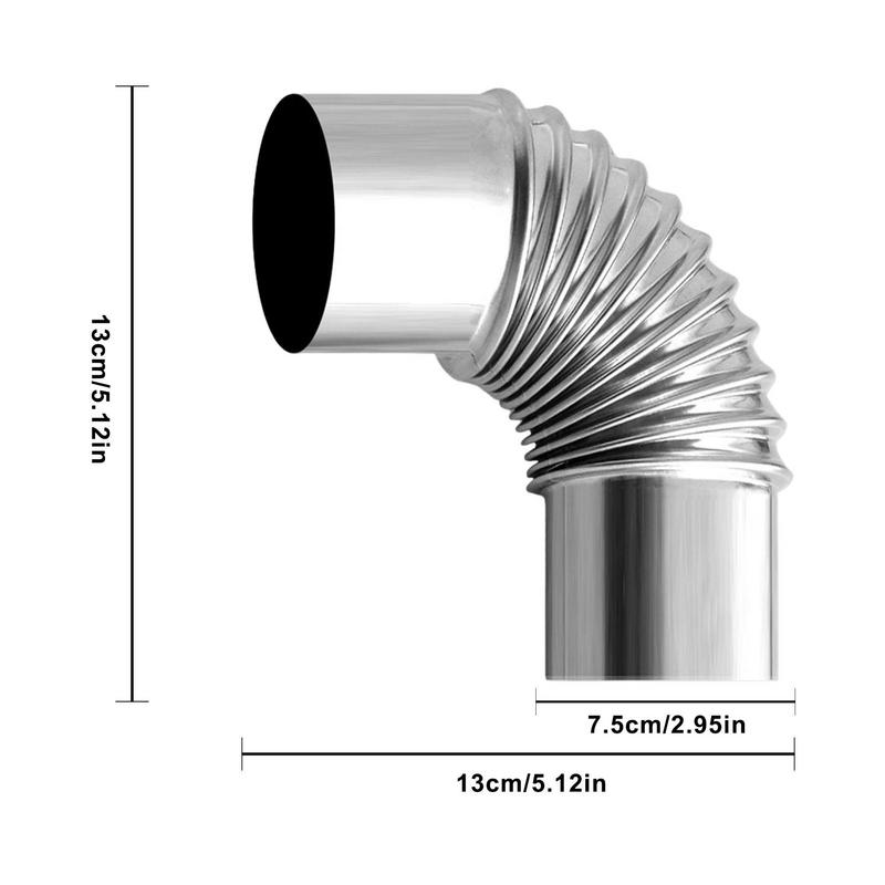 60/75mm Paslanmaz Çelik 90 Der - Outdoor Camping Wood Stove incelemesi ve fiyatı