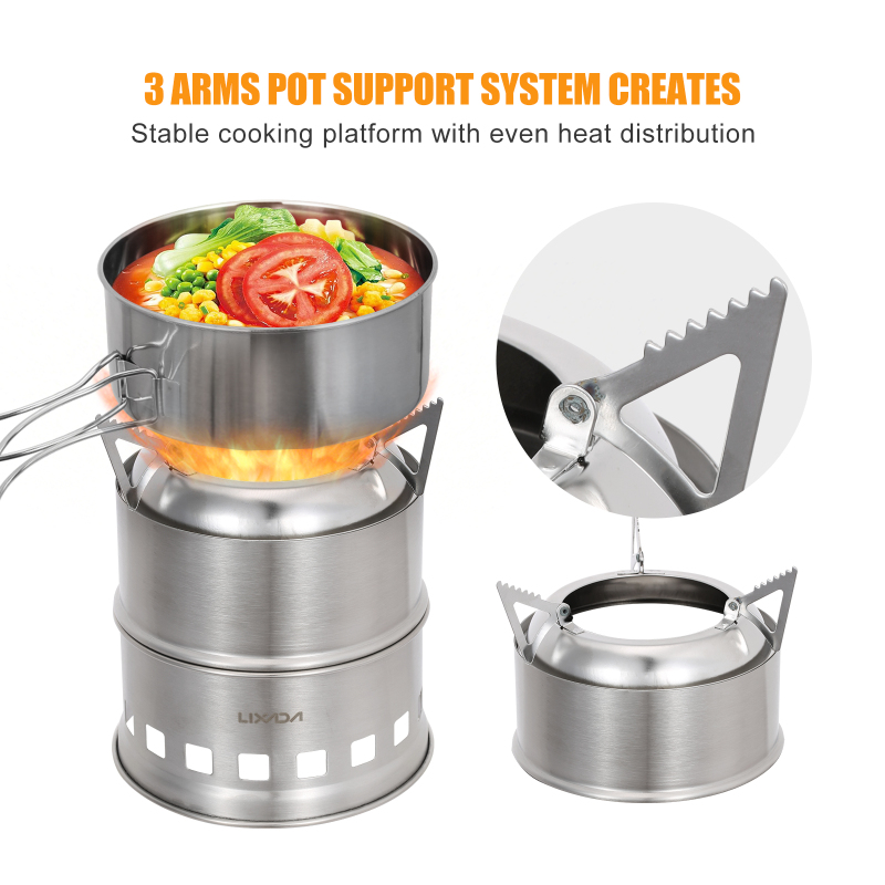 Lixada paslanmaz çelik odun so - Outdoor Camping Wood Stove incelemesi ve fiyatı