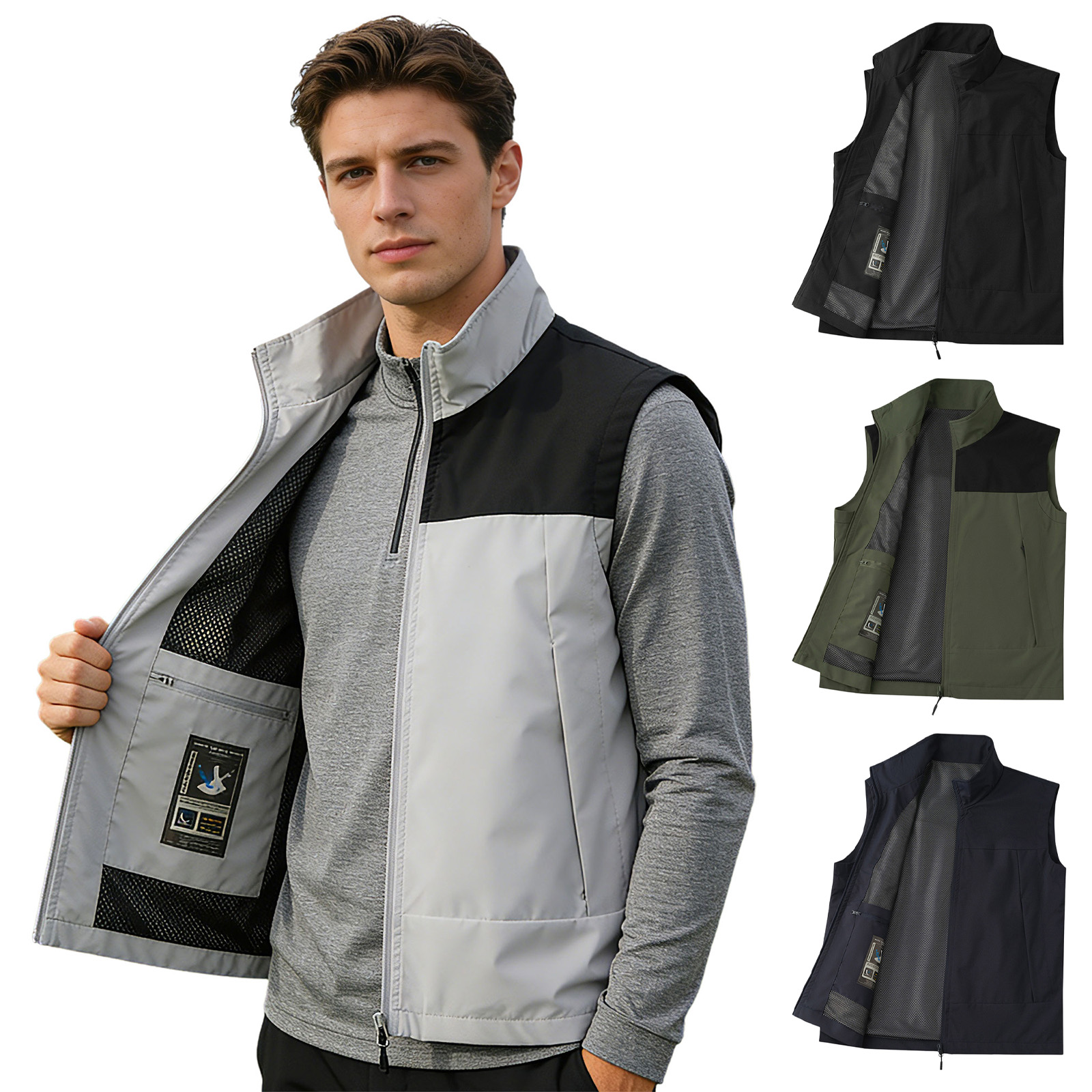 # M-5XL Erkek Golf Yeleği, Dik - Outdoor Camping Jacket incelemesi ve fiyatı