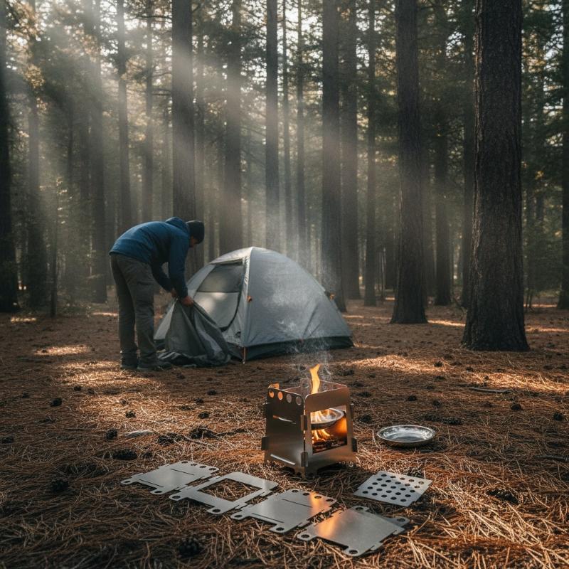 1 Set Katlanabilir Kamp Odun S - Outdoor Camping Wood Stove incelemesi ve fiyatı